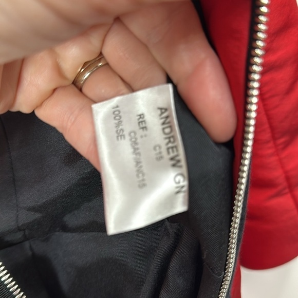 Andrew GN Red full zip long jacket size 42. - Picture 8 of 13